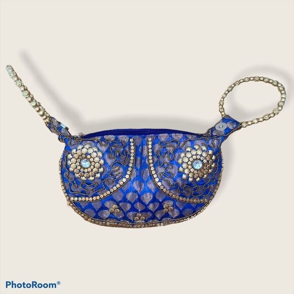 Beaded Indian handmade fortune cookie hand bag - Picture 13 of 15